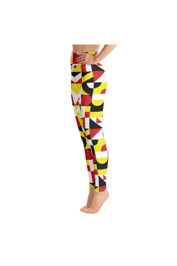 Color Collage Yoga Leggings - Objet D'Art