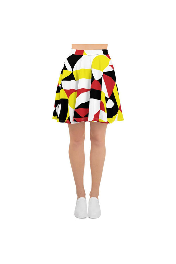 Color Collage Skater Skirt - Objet D'Art