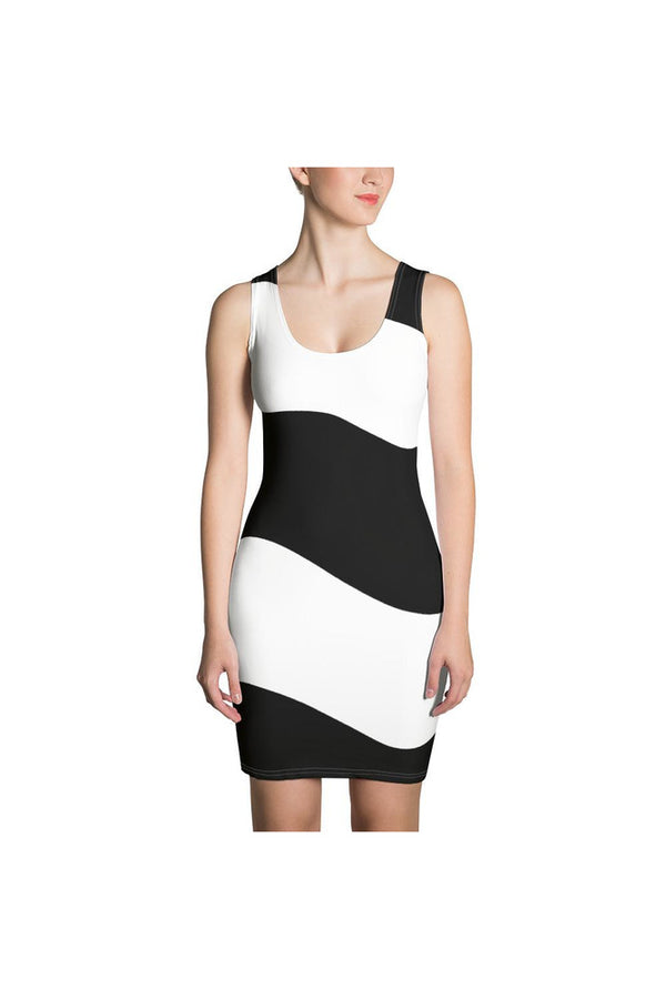 Black & White Sublimation Dress - Objet D'Art