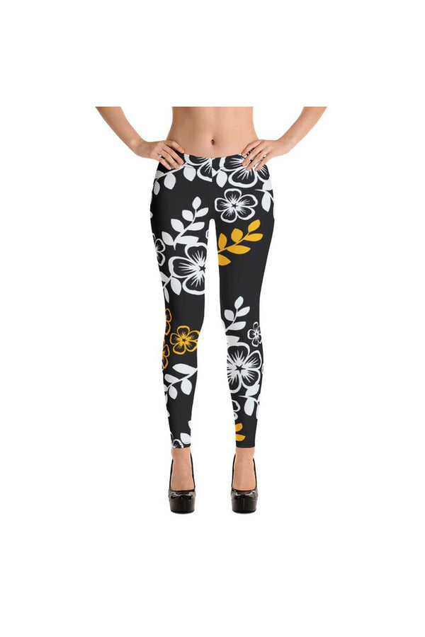 Floral Gold Leggings - Objet D'Art Online Retail Store