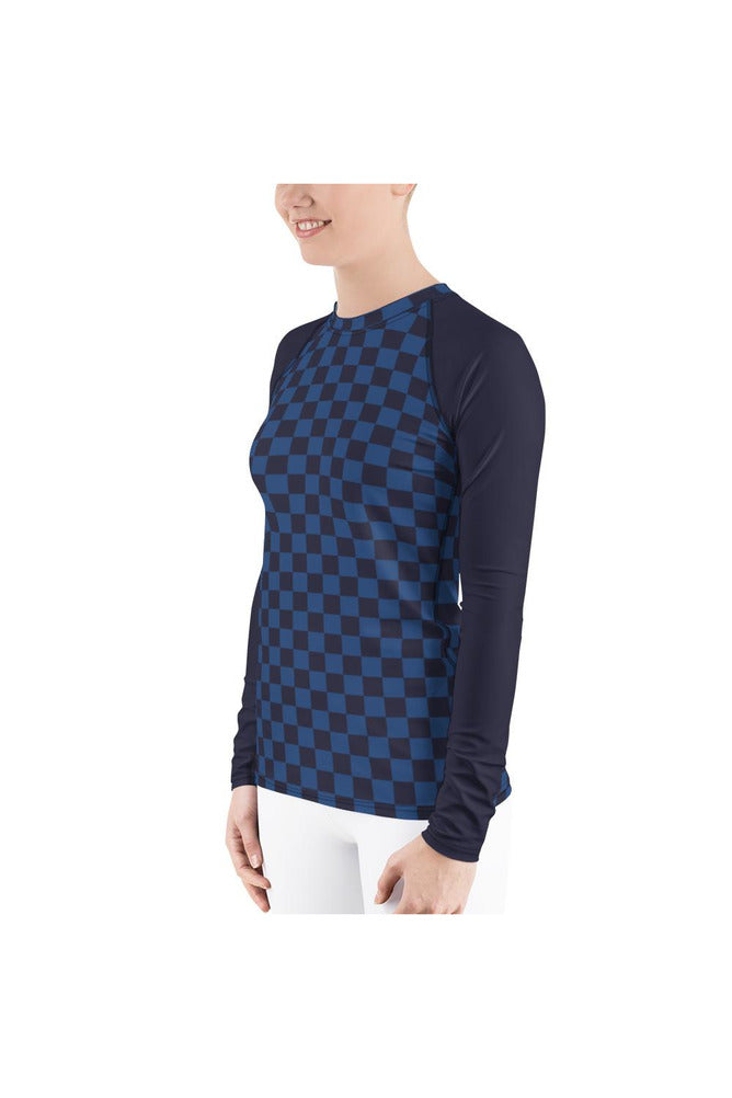 Checkered Women's Rash Guard - Objet D'Art