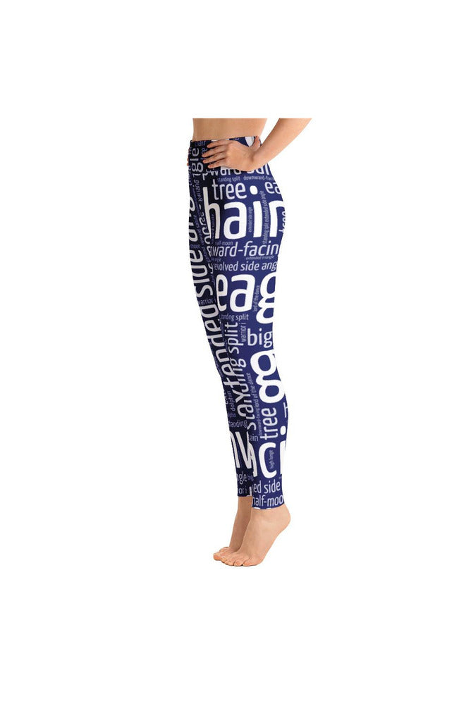 Standing Yoga Asana Yoga Leggings - Objet D'Art