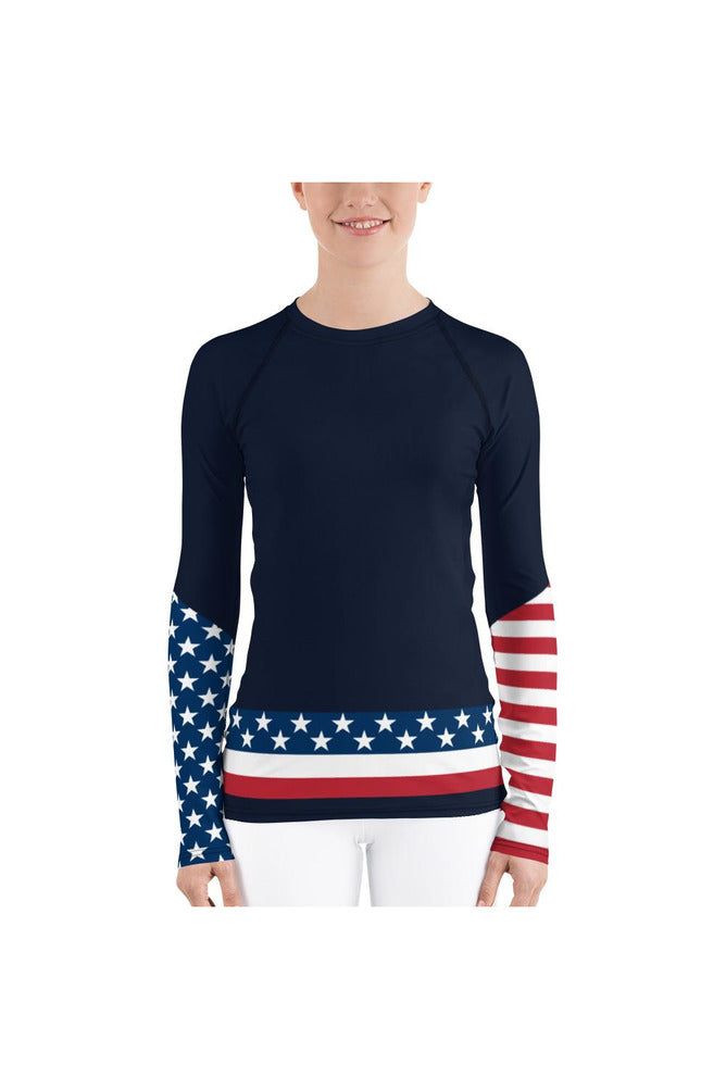 America First Women's Rash Guard - Objet D'Art
