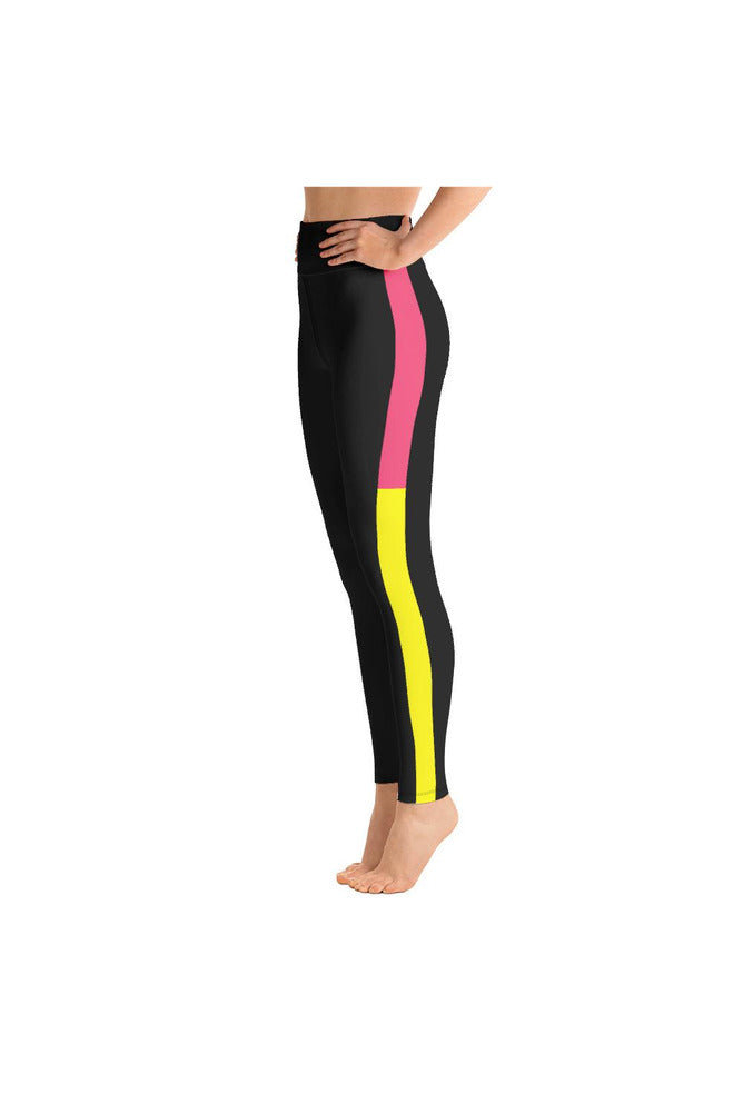 Pink/Yellow/Black Yoga Leggings - Objet D'Art