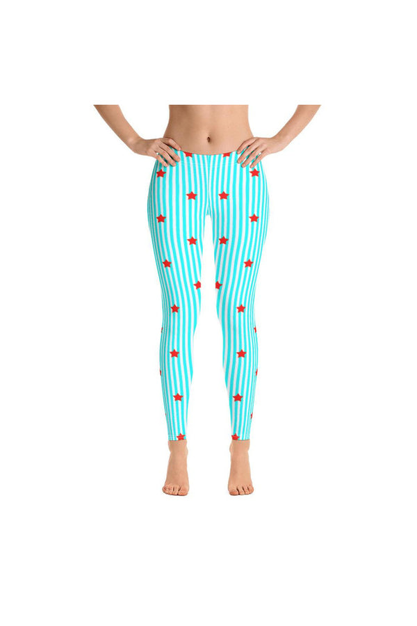 Star Power All-Over Print Leggings - Objet D'Art