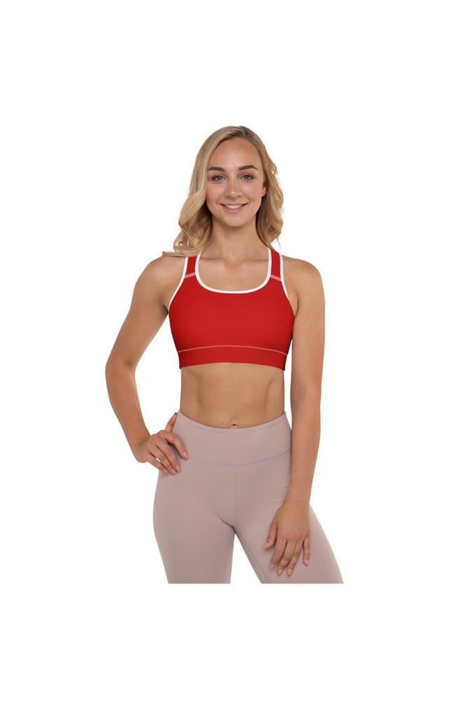 Cherry Red Padded Sports Bra - Objet D'Art