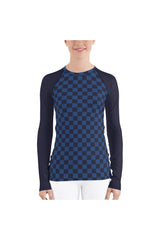 Checkered Women's Rash Guard - Objet D'Art