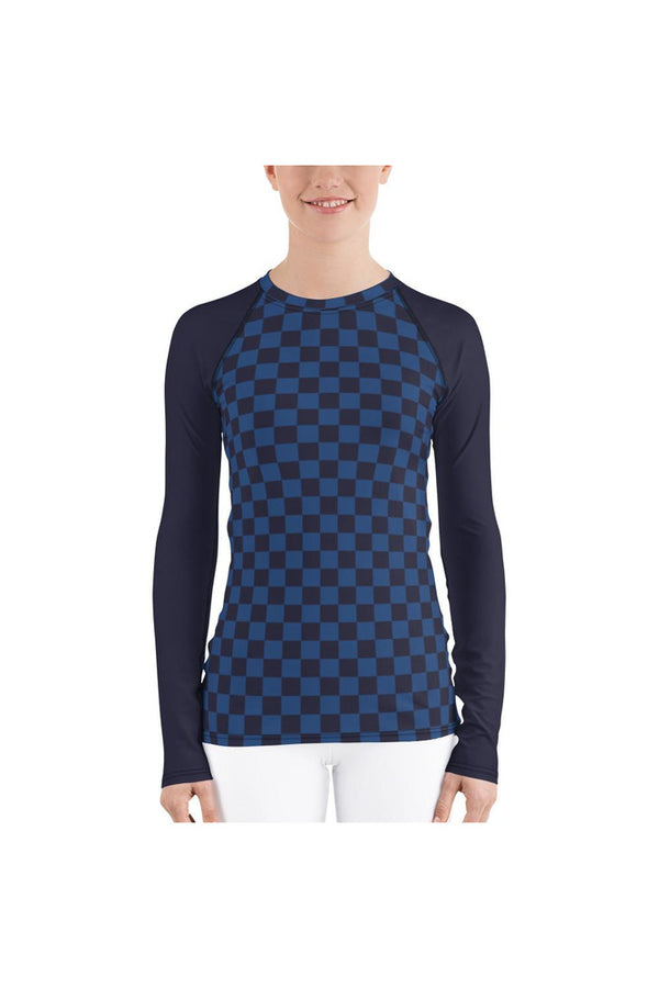 Checkered Women's Rash Guard - Objet D'Art