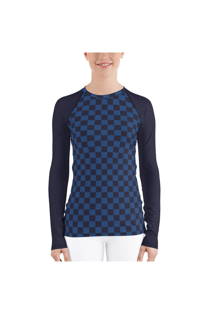 Checkered Women's Rash Guard - Objet D'Art