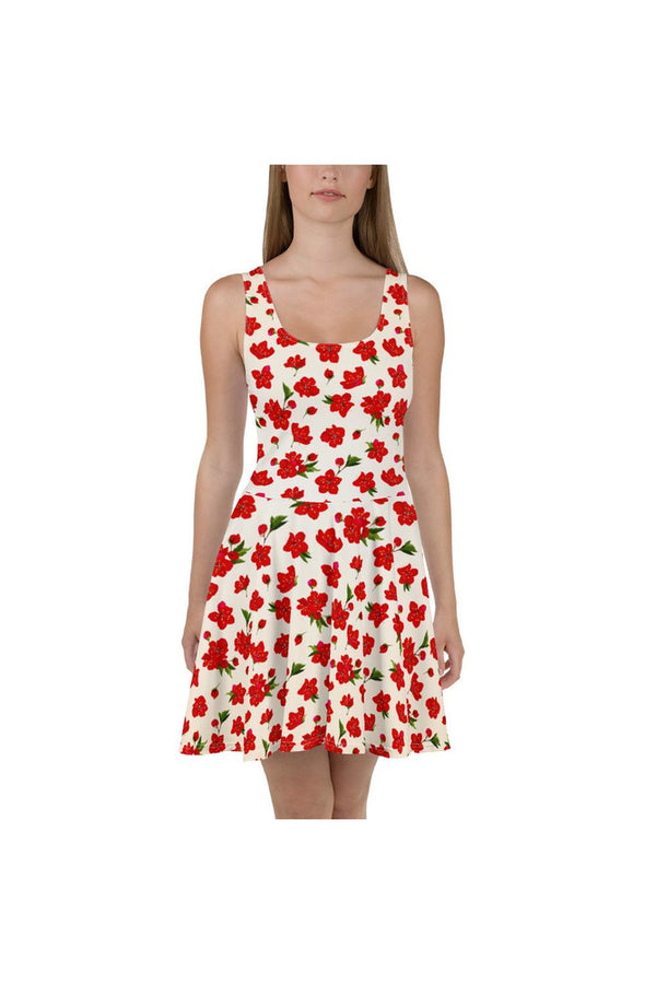 Wheat Cherry Skater Dress - Objet D'Art