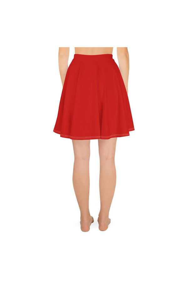 Crimson Red Skater Skirt - Objet D'Art