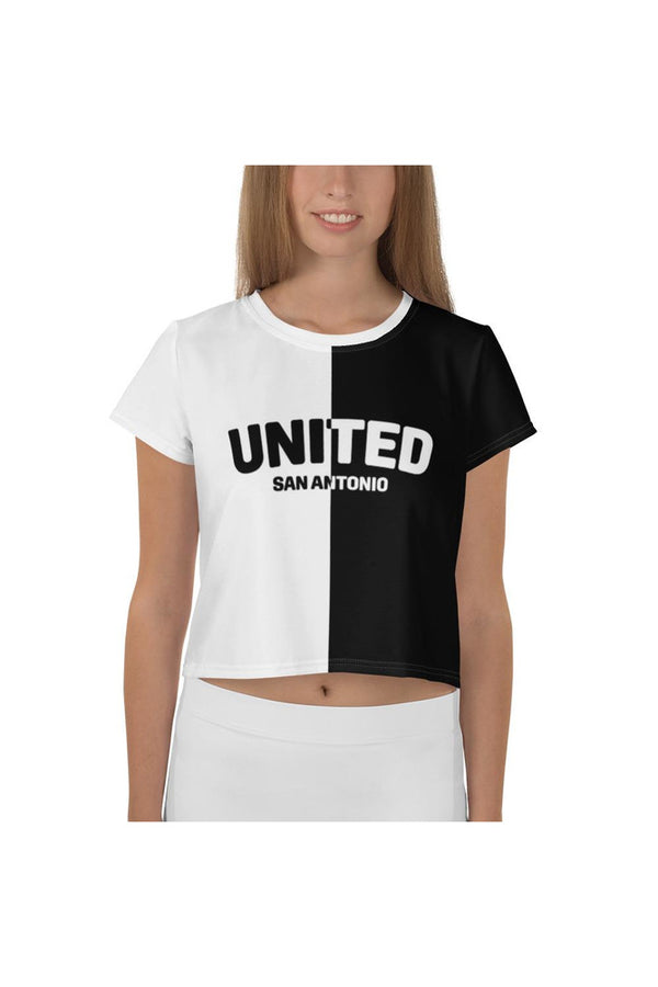 Black and White United Crop Tee - Objet D'Art