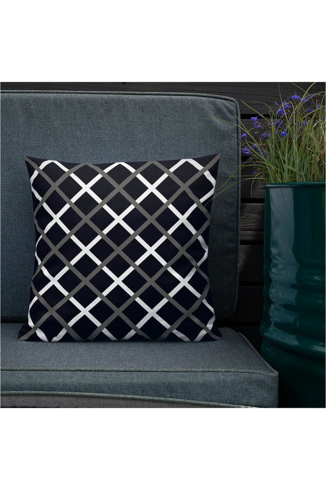 Cross Hatch Premium Pillow - Objet D'Art Online Retail Store