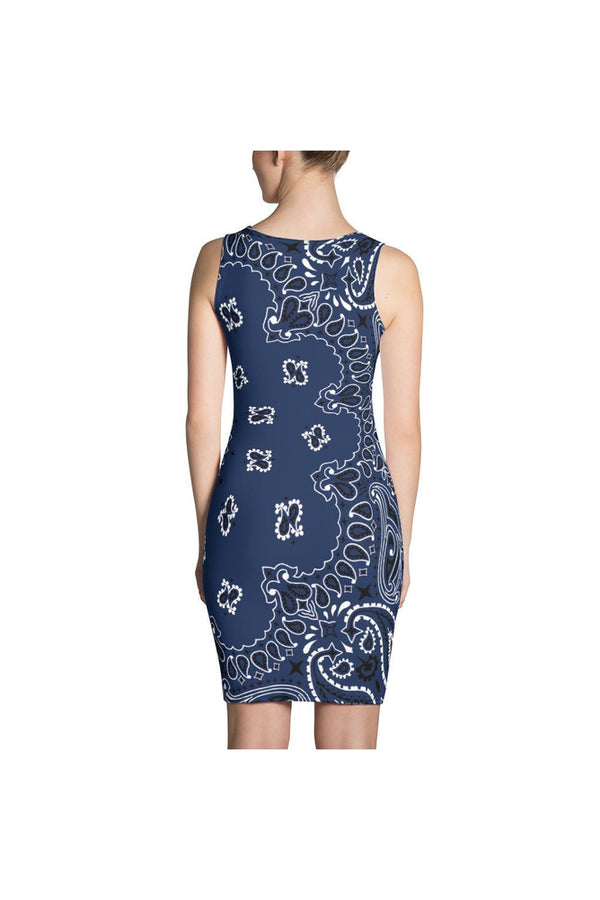 Blue Bandanna Sublimation Cut & Sew Dress - Objet D'Art