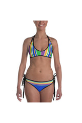 Peacock Striped Bikini - Objet D'Art
