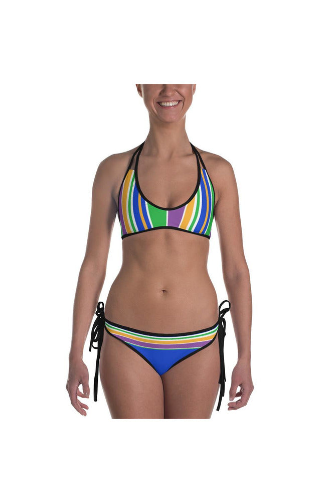 Peacock Striped Bikini - Objet D'Art