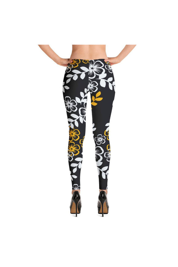 Floral Gold Leggings - Objet D'Art Online Retail Store