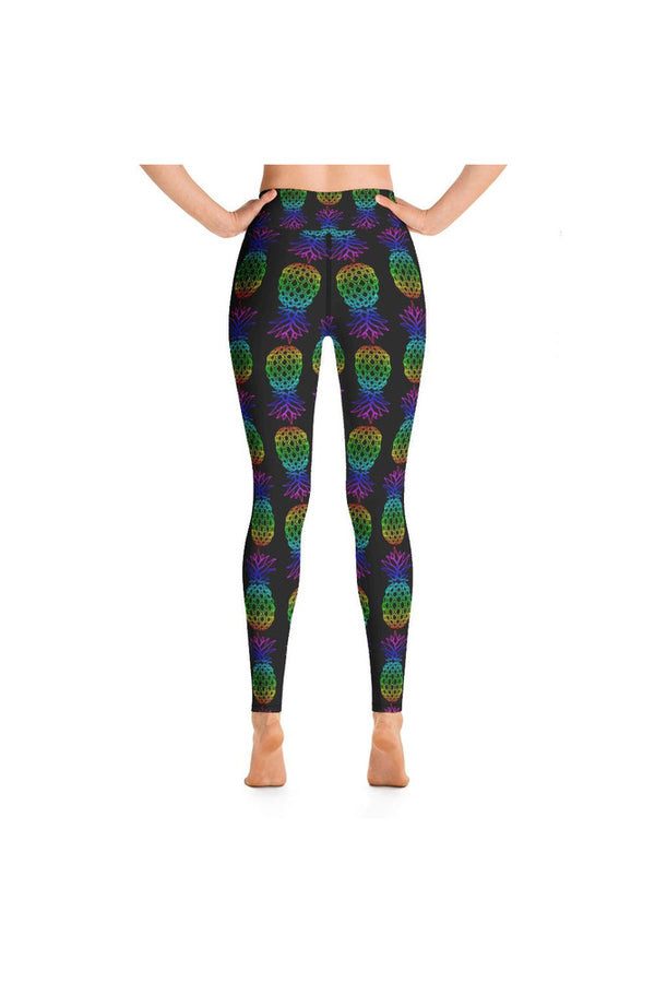 Spectral Pineapple Yoga Leggings - Objet D'Art