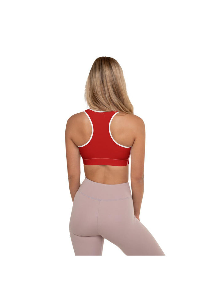 Cherry Red Padded Sports Bra - Objet D'Art