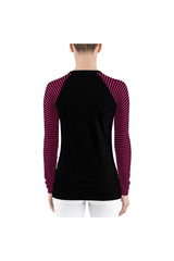 Striped Women's Rash Guard - Objet D'Art