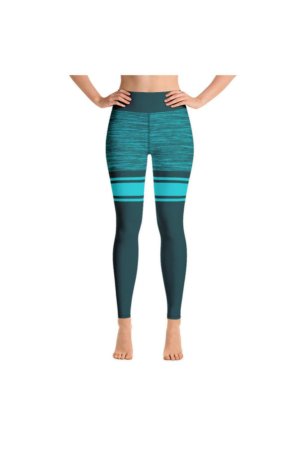 Sea Green Mid Thigh Yoga Leggings - Objet D'Art