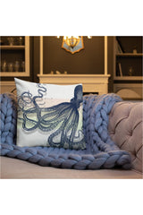 Almohada Premium Blue Octopus - Objet D'Art Online Retail Store