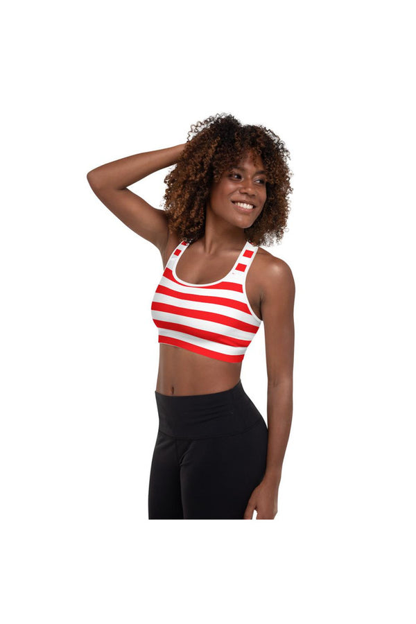 Candy Stripe Padded Sports Bra - Objet D'Art