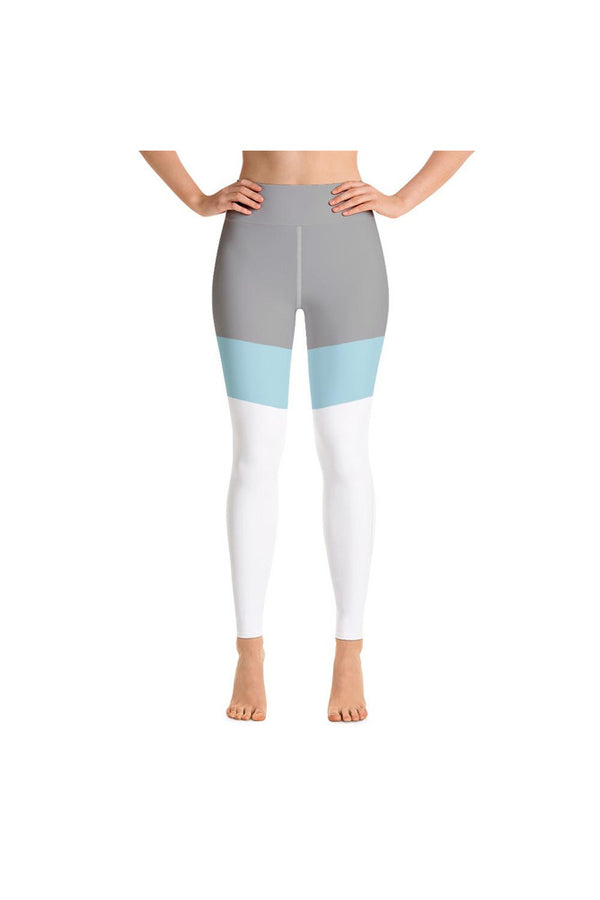 Clearwater Blue Accented Yoga Leggings - Objet D'Art
