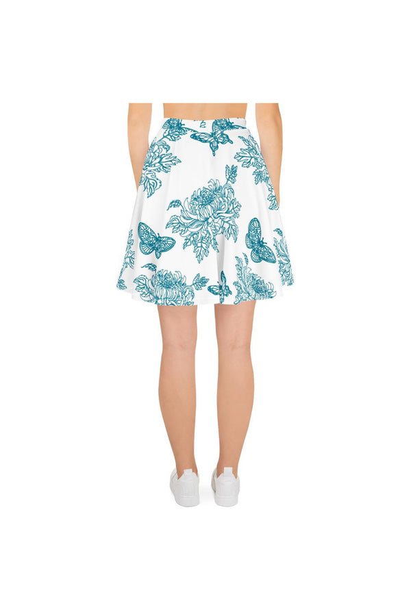 Chrysanthemum & Butterflies Skater Skirt - Objet D'Art