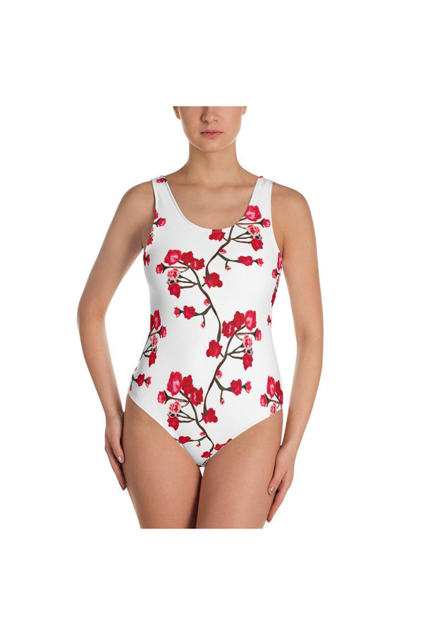 The Cherry Rose One-Piece Swimsuit - Objet D'Art