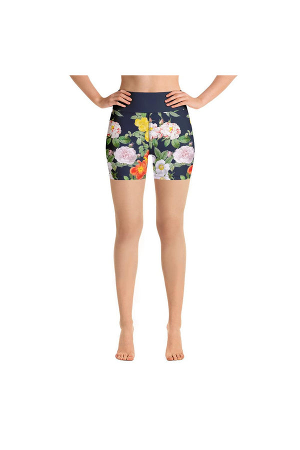 Floral Yoga Shorts - Objet D'Art