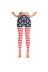 USA Eagle Stripes Yoga Leggings - Objet D'Art