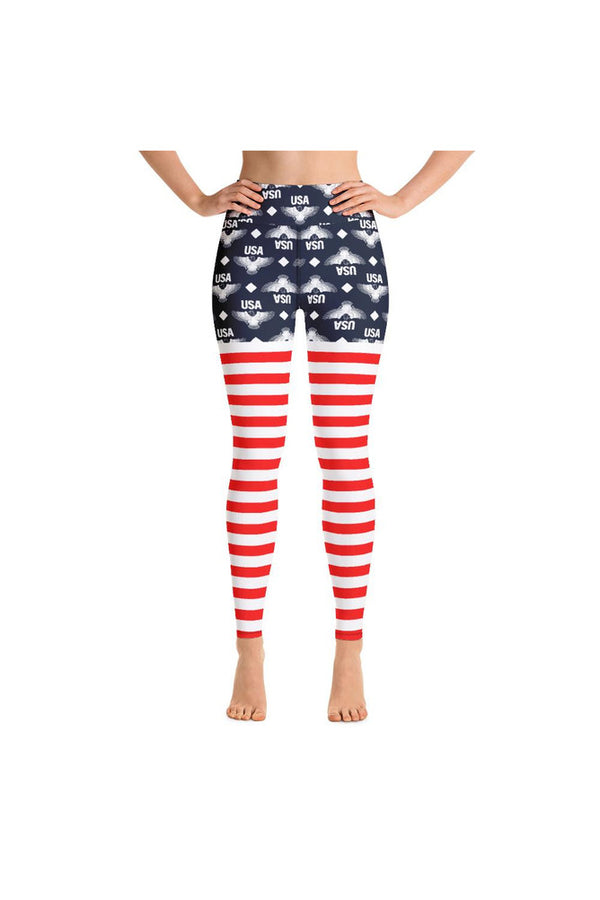 USA Eagle Stripes Yoga Leggings - Objet D'Art