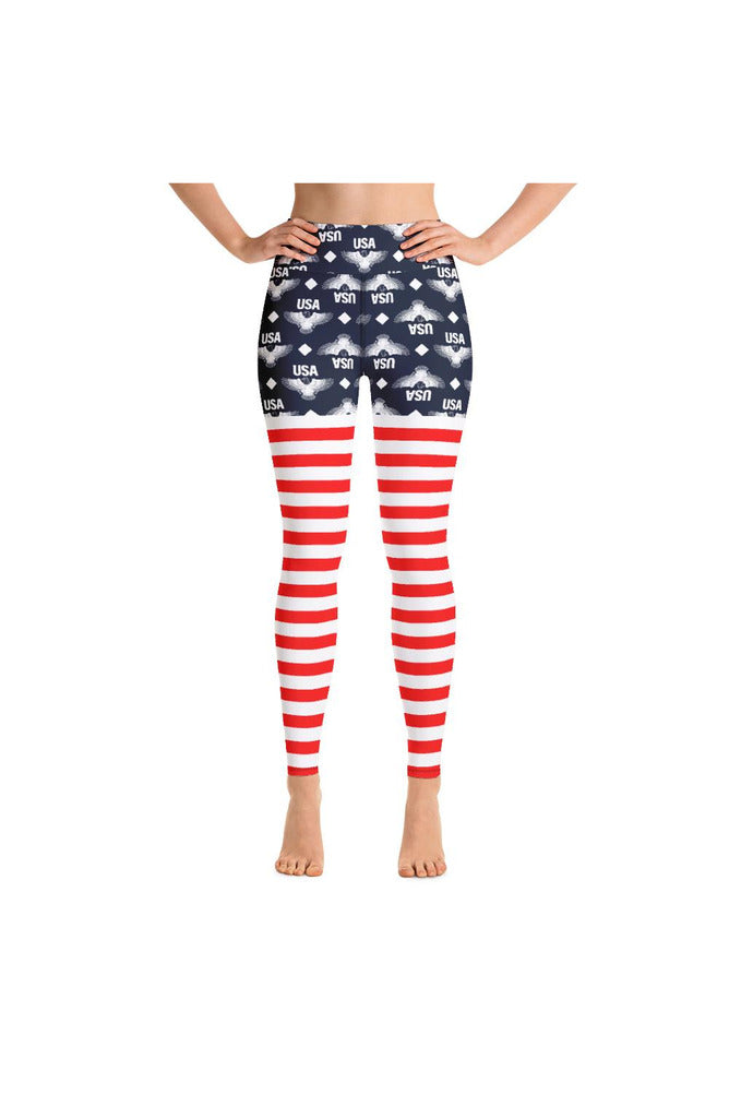 USA Eagle Stripes Yoga Leggings - Objet D'Art