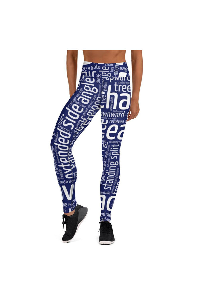 Standing Yoga Asana Yoga Leggings - Objet D'Art