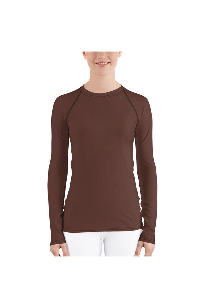 Mocha Women's Rash Guard - Objet D'Art