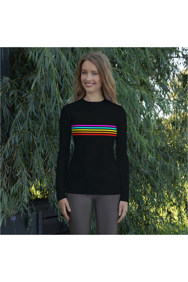 Color Bands Women's Rash Guard - Objet D'Art