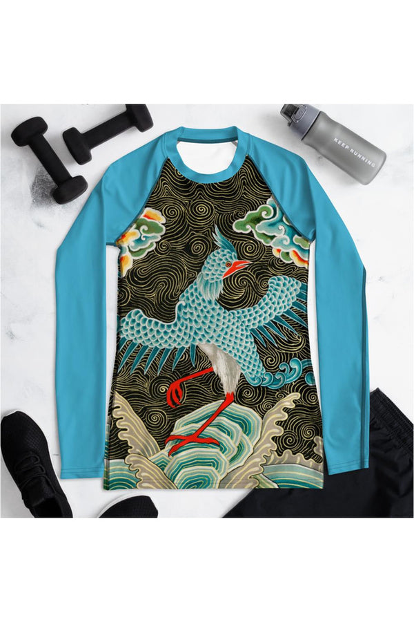 Chinese pattern from L'ornement Polychrome Women's Rash Guard - Objet D'Art