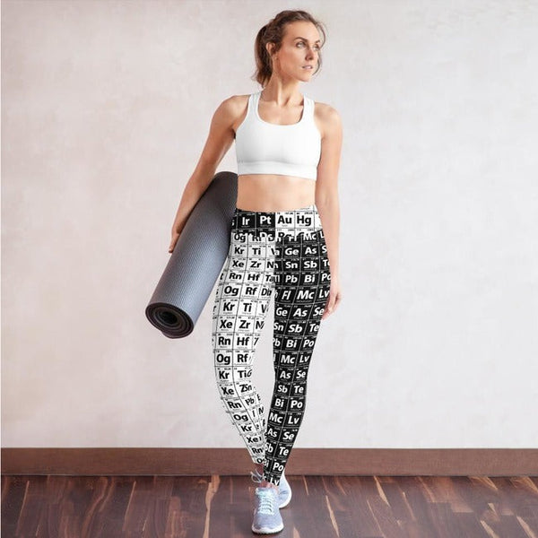 Periodic Table Two-Tone Yoga Leggings - Objet D'Art