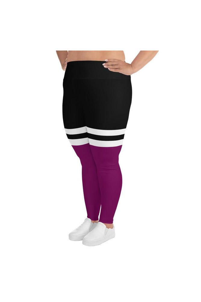 Plum Goodness All-Over Print Plus Size Leggings - Objet D'Art