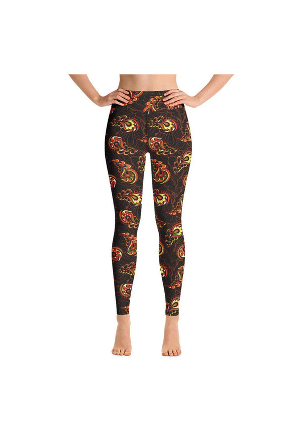 Paisley Spark Yoga Leggings - Objet D'Art