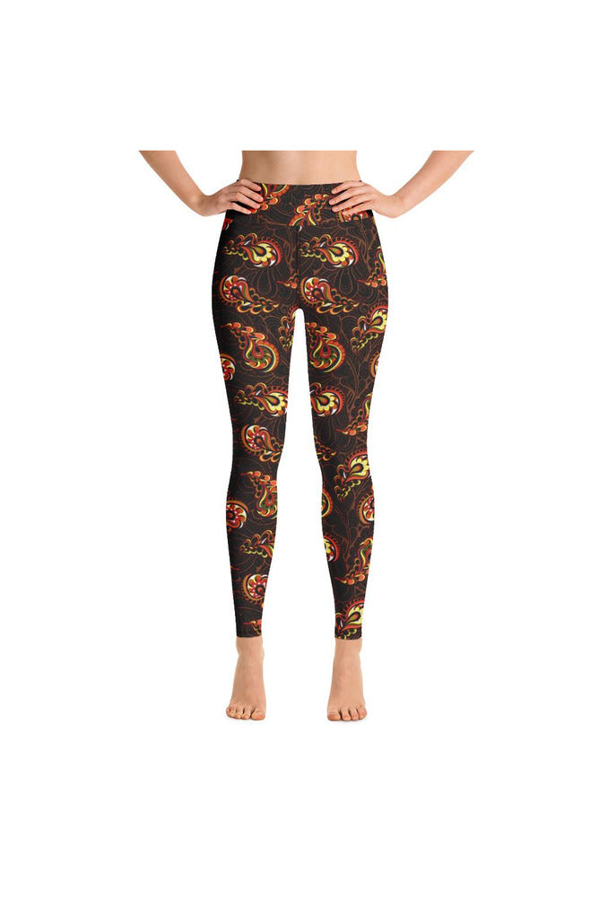Paisley Spark Yoga Leggings - Objet D'Art