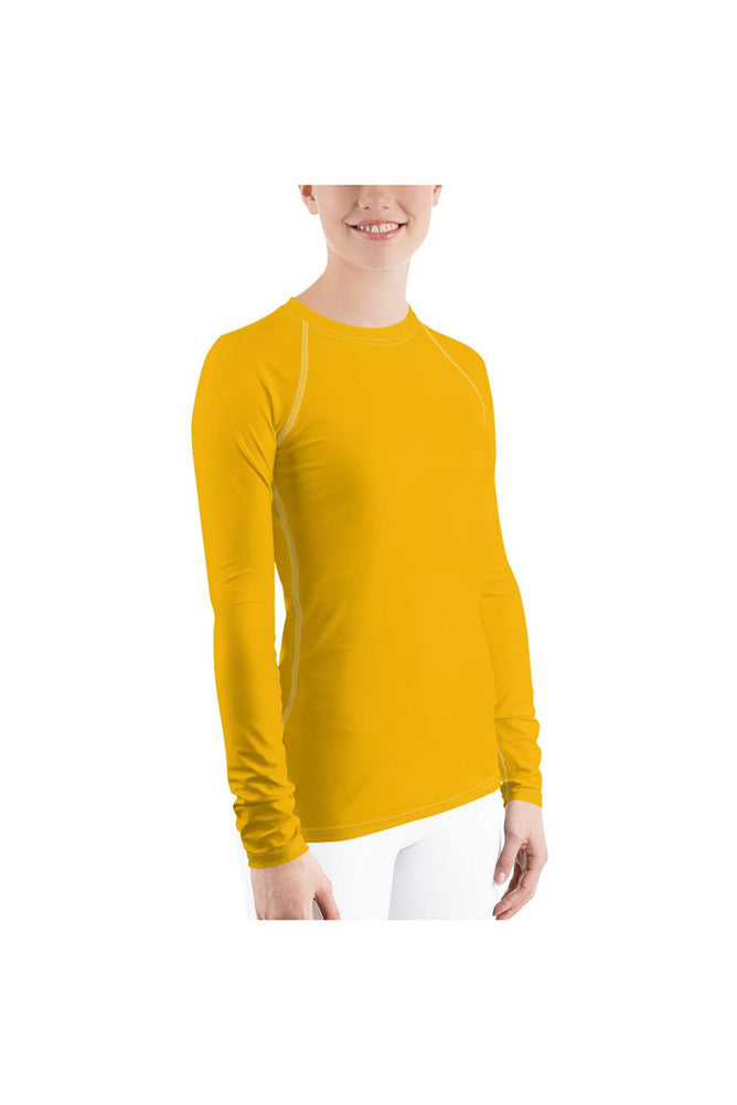 Golden Mustard Women's Rash Guard - Objet D'Art Online Retail Store