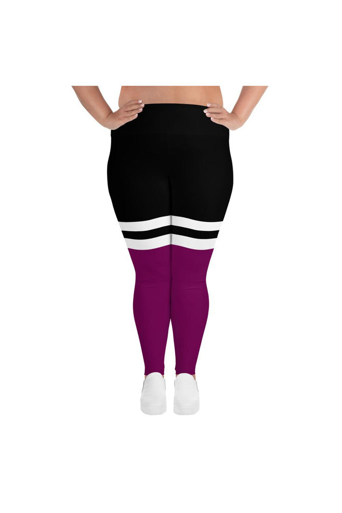 Plum Goodness All-Over Print Plus Size Leggings - Objet D'Art