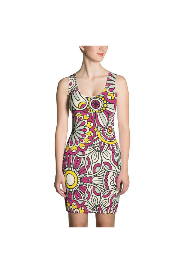 Flower Power Sublimation Dress - Objet D'Art