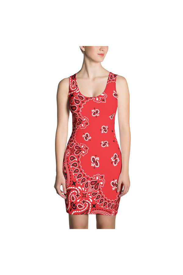 Red Bandanna Sublimation Cut & Sew Dress - Objet D'Art