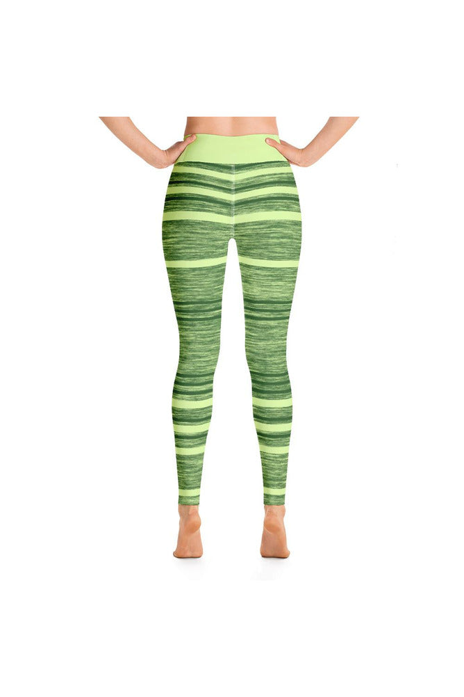 Shamrock Fibers and Stripes Yoga Leggings - Objet D'Art
