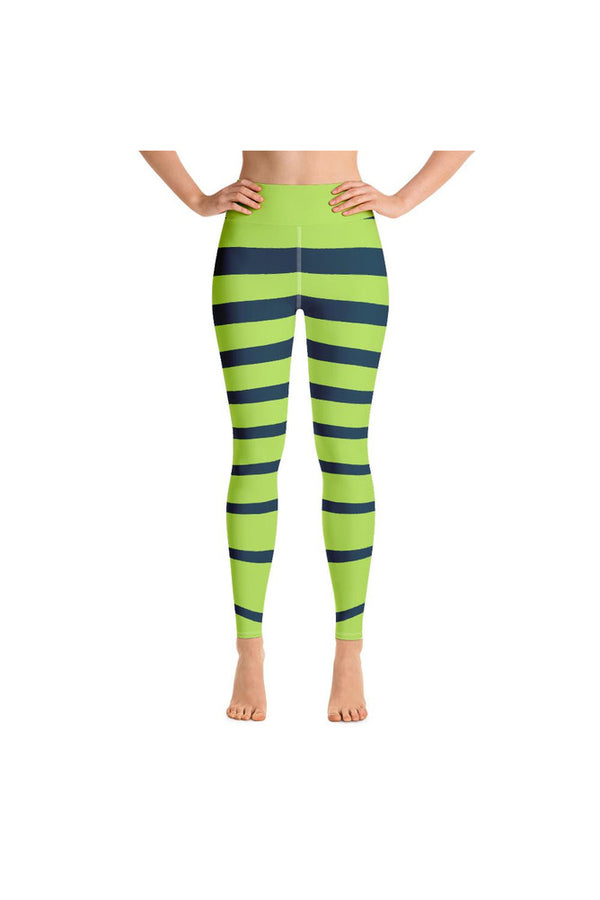 Lime Zebra Yoga Leggings - Objet D'Art
