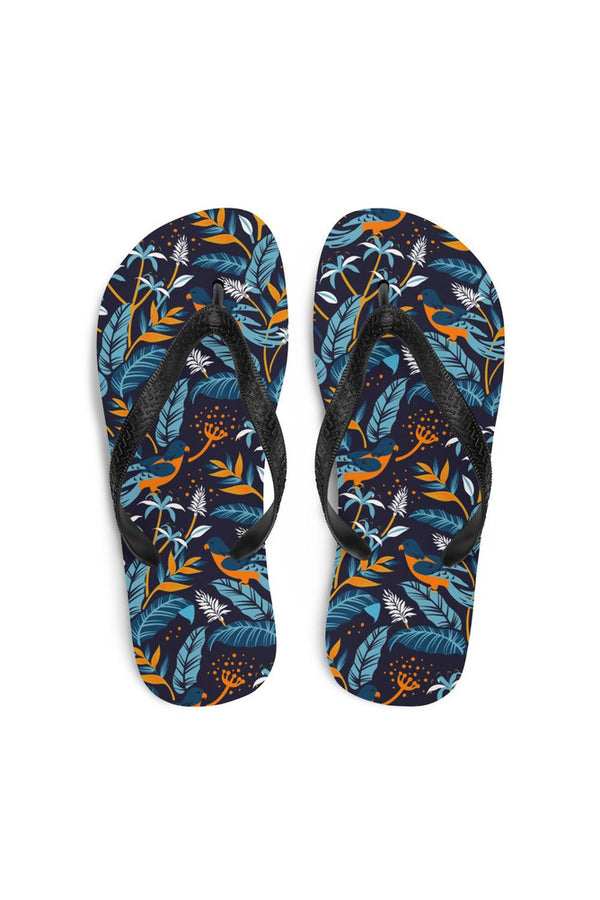 Turmeric-Chested Tropical Bird Flip-Flops - Objet D'Art