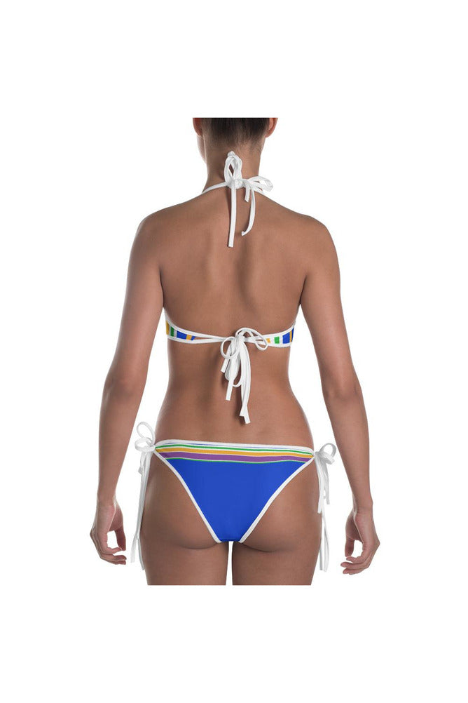 Peacock Striped Bikini - Objet D'Art
